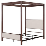 Zimmerlee 89-inch Metal Queen Canopy Bed Rust Brown | Queen | Brown | Rust Brown | 360331Q