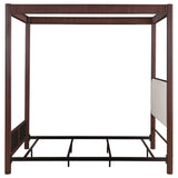 Zimmerlee 89-inch Metal Queen Canopy Bed Rust Brown | Queen | Brown | Rust Brown | 360331Q
