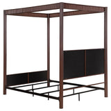 Zimmerlee 89-inch Metal Queen Canopy Bed Rust Brown | Queen | Brown | Rust Brown | 360331Q