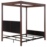 Zimmerlee 89-inch Metal Queen Canopy Bed Rust Brown | Queen | Brown | Rust Brown | 360331Q