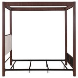 Zimmerlee 89-inch Metal Queen Canopy Bed Rust Brown | Queen | Brown | Rust Brown | 360331Q