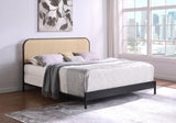 Amherst Radio Weave Rattan Metal Eastern King Bed Black | Black | 360351KE