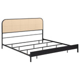 Amherst Radio Weave Rattan Metal Eastern King Bed Black | Black | 360351KE