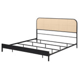 Amherst Radio Weave Rattan Metal Eastern King Bed Black | Black | 360351KE