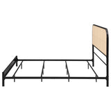 Amherst Radio Weave Rattan Metal Eastern King Bed Black | Black | 360351KE