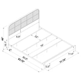 Amherst Radio Weave Rattan Metal Eastern King Bed Black | Black | 360351KE