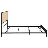 Amherst Radio Weave Rattan Metal Queen Bed Black | Queen | Black | 360351Q