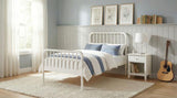 Jones Wood Twin Open Frame Bed White | King | White | 400415T