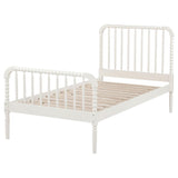 Jones Wood Twin Open Frame Bed White | King | White | 400415T