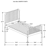 Jones Wood Twin Open Frame Bed White | King | White | 400415T