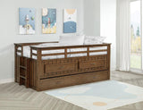 Carlsbad Wood Twin Captains Bed With Trundle Medium Brown | Twin | Brown | Medium Brown | 400716T