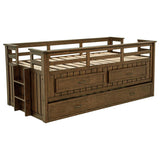 Carlsbad Wood Twin Captains Bed With Trundle Medium Brown | Twin | Brown | Medium Brown | 400716T