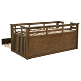 Carlsbad Wood Twin Captains Bed With Trundle Medium Brown | Twin | Brown | Medium Brown | 400716T
