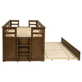 Carlsbad Wood Twin Captains Bed With Trundle Medium Brown | Twin | Brown | Medium Brown | 400716T