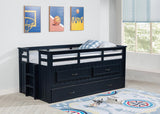 Carlsbad Wood Twin Captains Bed With Trundle Navy Blue | Twin | Blue | Navy Blue | 401980T