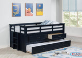 Carlsbad Wood Twin Captains Bed With Trundle Navy Blue | Twin | Blue | Navy Blue | 401980T