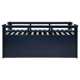 Carlsbad Wood Twin Captains Bed With Trundle Navy Blue | Twin | Blue | Navy Blue | 401980T