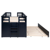Carlsbad Wood Twin Captains Bed With Trundle Navy Blue | Twin | Blue | Navy Blue | 401980T
