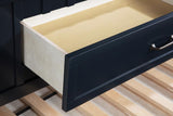 Carlsbad Wood Twin Captains Bed With Trundle Navy Blue | Twin | Blue | Navy Blue | 401980T