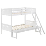 Littleton Wood Twin Over Full Bunk Bed White | White | 405052WHT