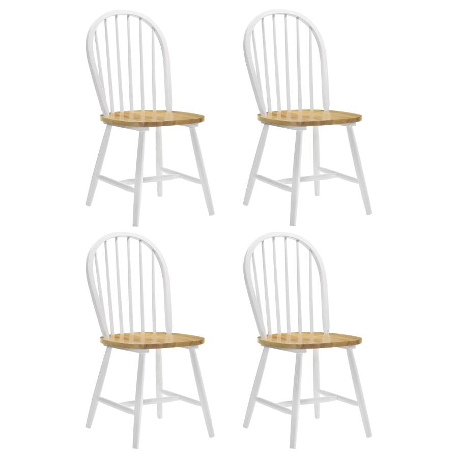 Cinder Wood Dining Side Chair White (Set of 4) | King | White | 4129