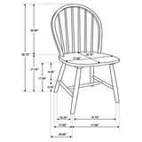 Cinder Wood Dining Side Chair White (Set of 4) | King | White | 4129