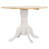 Allison Round 40-inch Drop Leaf Extension Dining Table White | White | 4241