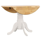 Allison Round 40-inch Drop Leaf Extension Dining Table White | White | 4241