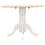 Allison Round 40-inch Drop Leaf Extension Dining Table White | White | 4241