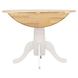 Allison Round 40-inch Drop Leaf Extension Dining Table White | White | 4241