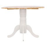 Allison Round 40-inch Drop Leaf Extension Dining Table White | White | 4241