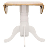 Allison Round 40-inch Drop Leaf Extension Dining Table White | White | 4241