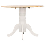 Allison Round 40-inch Drop Leaf Extension Dining Table White | White | 4241