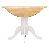 Allison Round 40-inch Drop Leaf Extension Dining Table White | White | 4241