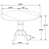 Allison Round 40-inch Drop Leaf Extension Dining Table White | White | 4241