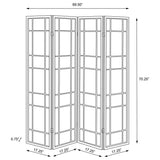 Catabella 4-Panel Room Divider Folding Shoji Screen Floral | Multi | Black | 4407