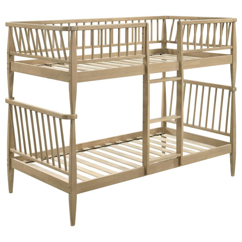Abram Windsor Over Wood Bunk Bed with Ladder Black