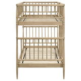 Abram Windsor Twin Over Twin Wood Bunk Bed with Ladder Almond | Brown Almond | 460061T