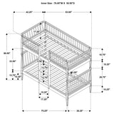 Abram Windsor Twin Over Twin Wood Bunk Bed with Ladder Almond | Brown Almond | 460061T
