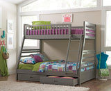 Ashton 2-drawer Wood Over Bunk Bed White