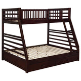 Ashton 2-drawer Wood Twin Over Full Bunk Bed Cappuccino | Full | Brown | Cappuccino | 460184