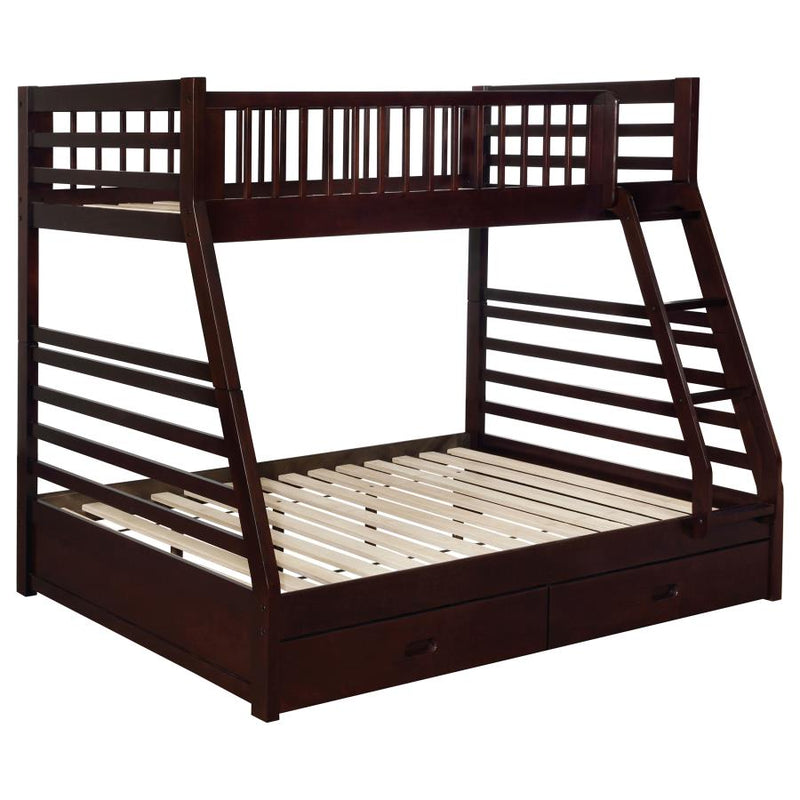Ashton 2-drawer Wood Over Bunk Bed White