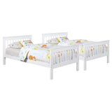 Chapman Wood Twin Over Twin Bunk Bed with Mattress White | Twin | White | 460244N-SM