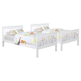 Chapman Wood Twin Over Twin Bunk Bed White | Twin | White | 460244N