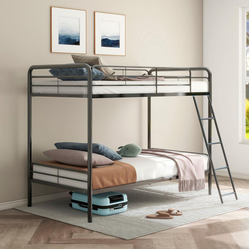 Carson Metal Over Bunk Bed Glossy Black