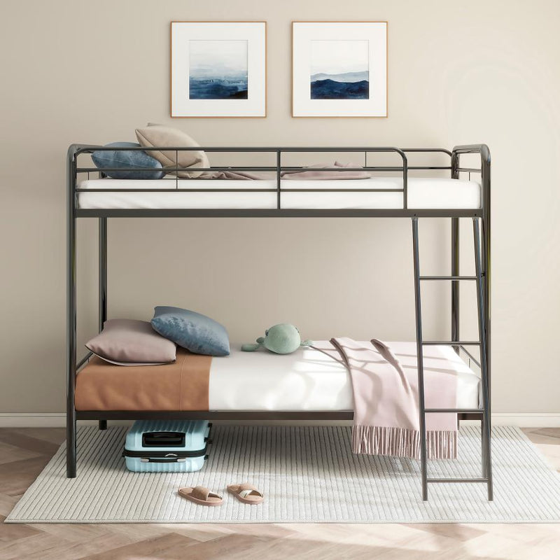 Carson Metal Over Bunk Bed Glossy Black