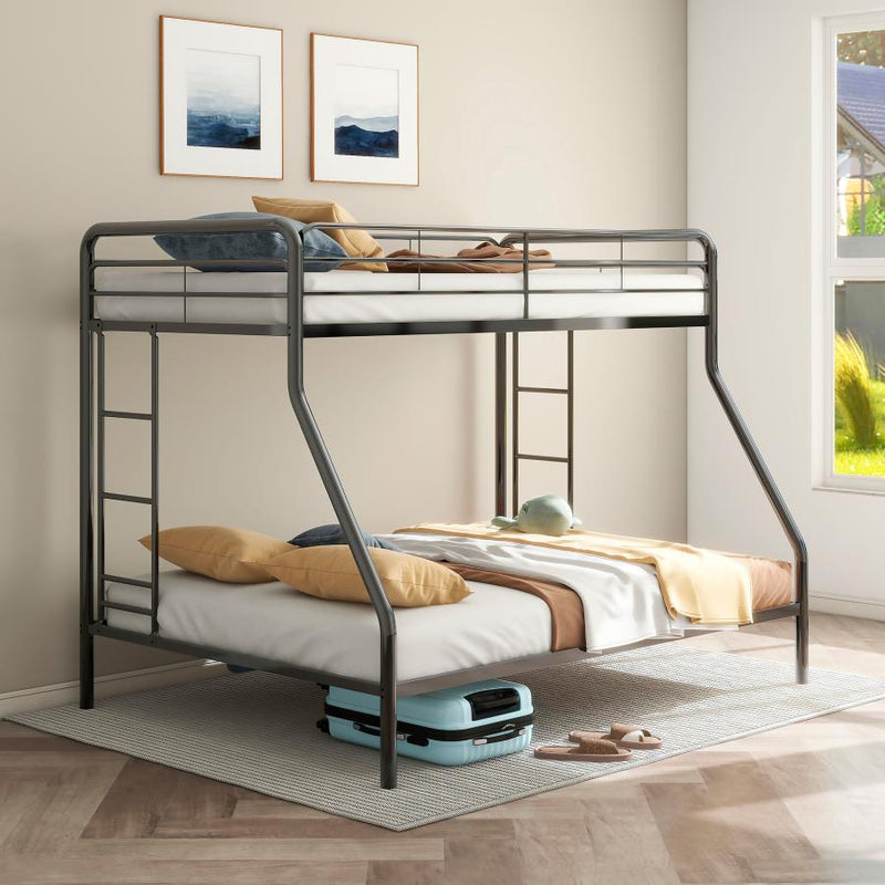 Carson Metal Over Bunk Bed Glossy Black