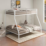 Alevera Metal Over Bunk Bed with Ladder Black