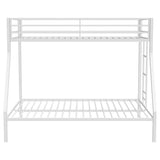 Alevera Metal Twin Over Full Bunk Bed with Ladder White | White | Matte White | 460365WHT