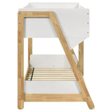 Wyatt Wood Twin Over Twin Bunk Bed White and Natural | Twin | White | White / Natural | 460510